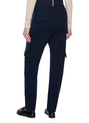 Back View - Click To Enlarge - CUDDLEUP - Cargo Pocket Knit Ankle Cashere Pants