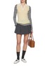 Figure View - Click To Enlarge - CUDDLEUP - Layered Polo Cashere Knit Top