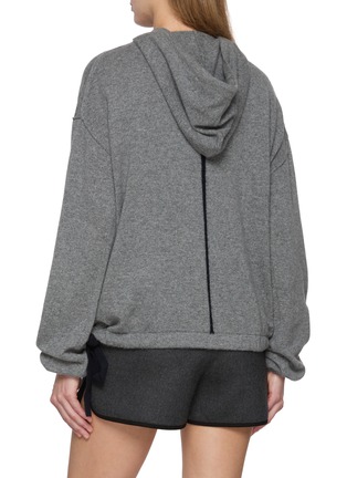 Back View - Click To Enlarge - CUDDLEUP - Drawstring Cashere Hoodie