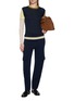 Figure View - Click To Enlarge - CUDDLEUP - Layered Long Sleeve Cashere Knit T-Shirt