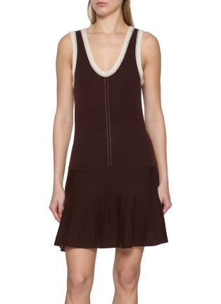 Main View - Click To Enlarge - CUDDLEUP - Tennis Cashere Knit Dress