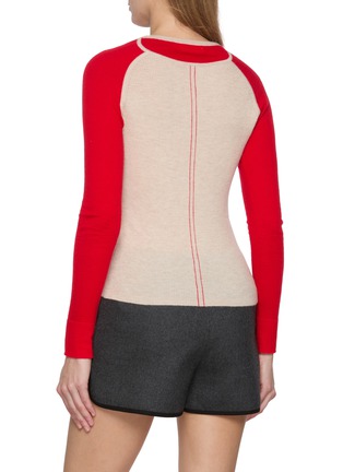 Back View - Click To Enlarge - CUDDLEUP - Raglan Sleeve Cashere Knit T-Shirt