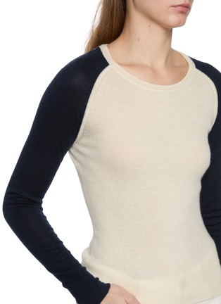  - CUDDLEUP - Raglan Sleeve Cashere Knit T-Shirt