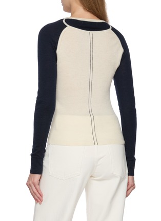 Back View - Click To Enlarge - CUDDLEUP - Raglan Sleeve Cashere Knit T-Shirt