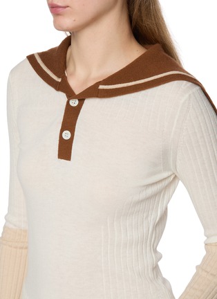  - CUDDLEUP - Sailor Collar Knit Top