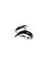 NIKOS KOULIS Oui 18K White Gold Diamond Enamel Ring — EU 53
