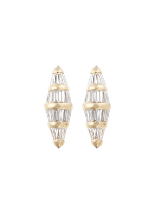 Main View - Click To Enlarge - NIKOS KOULIS - Spectrum 18K Gold Diamond Drop Earrings