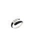 NIKOS KOULIS Oui 18K White Gold Diamond Enamel Ring — EU 53