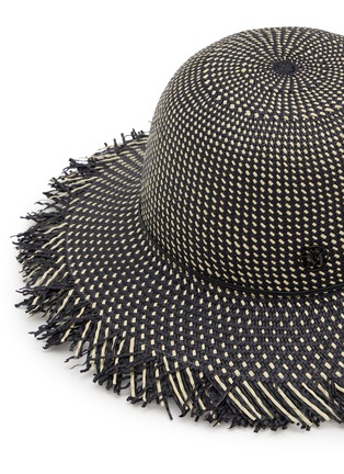 Detail View - Click To Enlarge - MAISON MICHEL - Candice Two Tone Woven Straw Cloche Hat