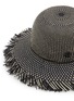 Detail View - Click To Enlarge - MAISON MICHEL - Candice Two Tone Woven Straw Cloche Hat