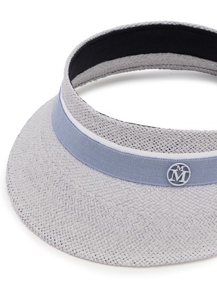 Detail View - Click To Enlarge - MAISON MICHEL - Penny Woven Straw Visor