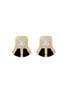 STATE PROPERTY Tinné 18K Gold Asscher Precision-Cut Diamond Enamel Earrings