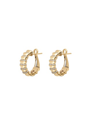 Main View - Click To Enlarge - STATE PROPERTY - Borsh 18K Gold Pavé Diamond Hoop Earrings
