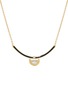 STATE PROPERTY Sophia 18K Gold Diamond Jet Black Enamel Bar Necklace