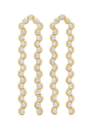 Main View - Click To Enlarge - STATE PROPERTY - Edessa 18K Gold Diamond Arc Drop Earrings