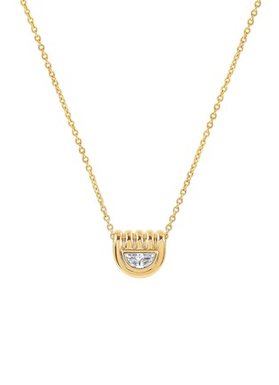 Main View - Click To Enlarge - STATE PROPERTY - Marmara 18K Gold Half-Moon Diamond Pendant Necklace