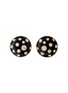 STATE PROPERTY Toadstool 18K Gold Diamond Enamel Jet Black Earrings