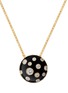 STATE PROPERTY Toadstool 18K Gold Diamond Enamel Jet Black Pendant Necklace