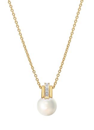 Main View - Click To Enlarge - STATE PROPERTY - Raisina 18K Gold Diamond Pearl Pendant Necklace