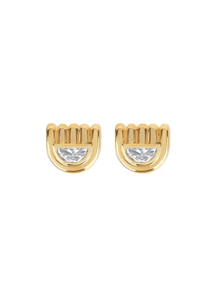 Main View - Click To Enlarge - STATE PROPERTY - Marmara 18K Gold Half-Moon Diamond Earrings