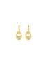 STATE PROPERTY Edessa 18K Gold Half-Moon Diamond Pendant Drop Earrings