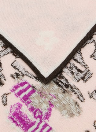 Detail View - Click To Enlarge - BARRIE - Embroidered Cashmere Foulard