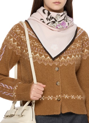 Figure View - Click To Enlarge - BARRIE - Embroidered Cashmere Foulard