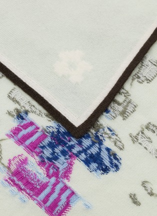 Detail View - Click To Enlarge - BARRIE - Embroidered Cashmere Foulard