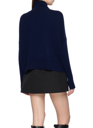 Back View - Click To Enlarge - DREYDEN - Scarf Tie Wool Cashmere Knit Sweater