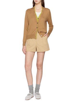 Figure View - Click To Enlarge - DREYDEN - Double Layer Silk Cashmere Knit Cardigan