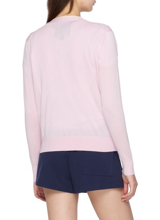 Back View - Click To Enlarge - DREYDEN - Double Layer Silk Cashmere Knit Cardigan