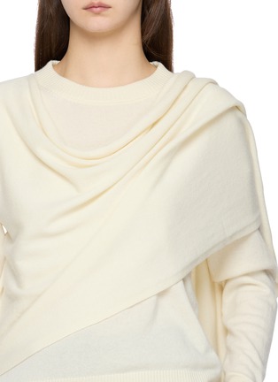  - DREYDEN - Scarf Wrap Wool Cashmere Knit Sweater