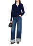 Figure View - Click To Enlarge - DREYDEN - Collared Button Down Cashmere Knit Cardigan
