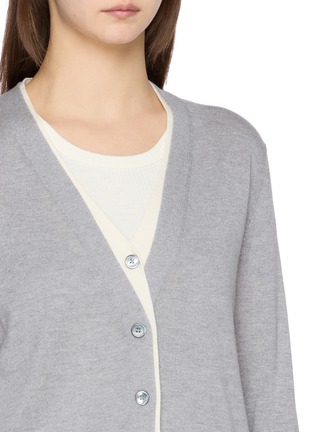  - DREYDEN - Double Layer Silk Cashmere Knit Cardigan