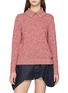 DREYDEN Collared Mélange Wool Cashmere Knit Sweater