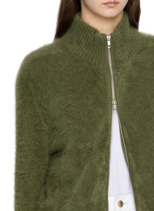  - DREYDEN - Two Way Zip Up Cashmere Knit Cardigan