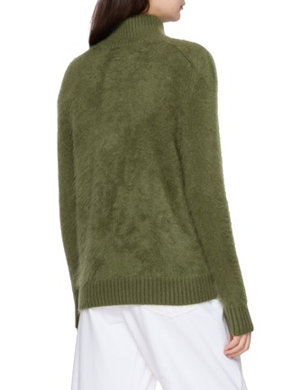 Back View - Click To Enlarge - DREYDEN - Two Way Zip Up Cashmere Knit Cardigan