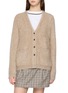 DREYDEN Patch Pocket V-Neck Cashmere Knit Cardigan