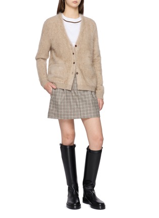 Figure View - Click To Enlarge - DREYDEN - Patch Pocket V-Neck Cashmere Knit Cardigan