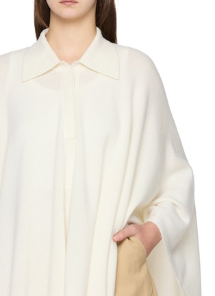  - DREYDEN - Polo Neck Wool Cashmere Knit Poncho