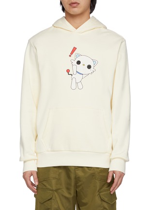 Detail View - Click To Enlarge - GOODBAI - Robot Cat Graphic Oversized Hoodie
