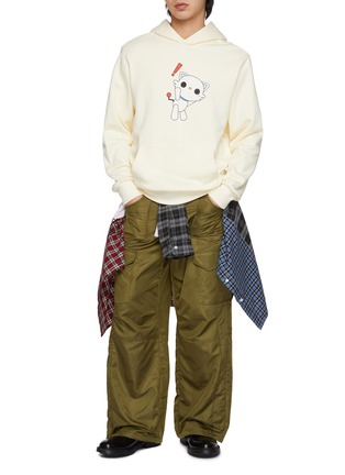 Detail View - Click To Enlarge - GOODBAI - Robot Cat Graphic Oversized Hoodie