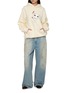 Figure View - Click To Enlarge - GOODBAI - Robot Cat Graphic Oversized Hoodie
