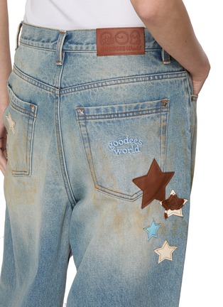  - GOODBAI - Star Appliqué Distressed Light Wash Jeans