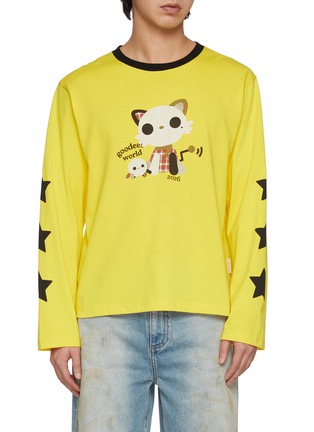 Detail View - Click To Enlarge - GOODBAI - Printed Star Sleeves Graphic Print Long Sleeve T-Shirt