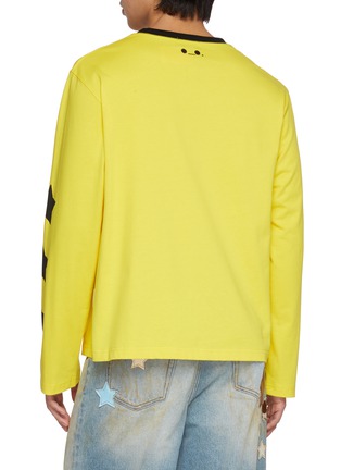  - GOODBAI - Printed Star Sleeves Graphic Print Long Sleeve T-Shirt