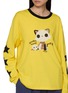  - GOODBAI - Printed Star Sleeves Graphic Print Long Sleeve T-Shirt