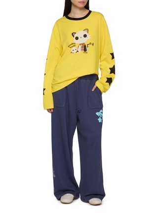 Figure View - Click To Enlarge - GOODBAI - Printed Star Sleeves Graphic Print Long Sleeve T-Shirt