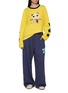 Figure View - Click To Enlarge - GOODBAI - Printed Star Sleeves Graphic Print Long Sleeve T-Shirt