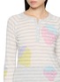  - GOODBAI - Long Sleeve Star Print Striped Wool Blend Knit Top